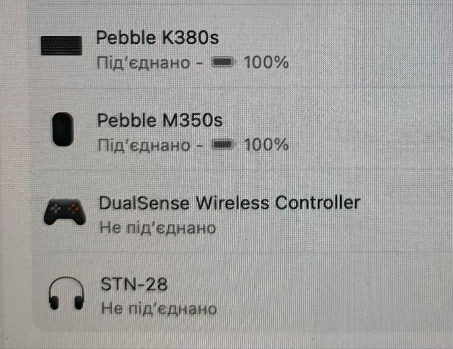 Клавіатура logitech pebble keys 2 k380s та pebble mouse 2 m350s mac