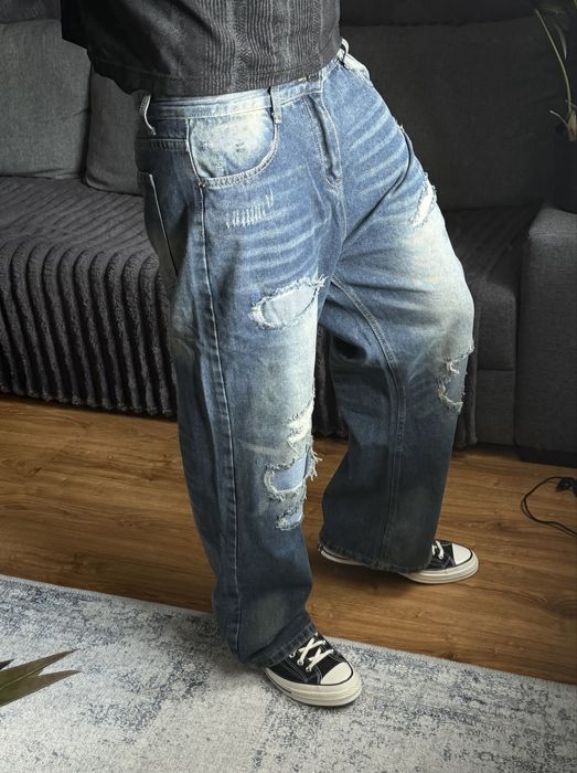 Archive bootcut distressed washed jeans джинси буткат кльош прямі washed straight falred loose fit архив дистрес y2k клеш прямые стрейт erd opium