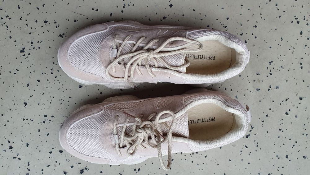 PLT buty sneakersy pudrowe platforma damskie młodzieżowe 39