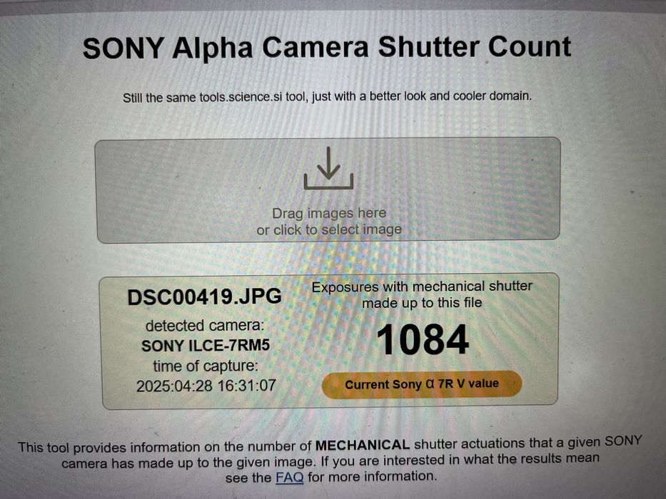 Aparat Sony A7rV a7r5 z przebiegiem  zdjęć 1084