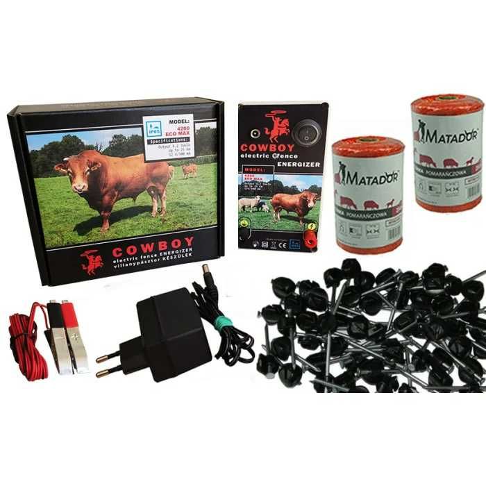 Пастух для корів , коней Електропастух на 6 га 4.2Дж комплект