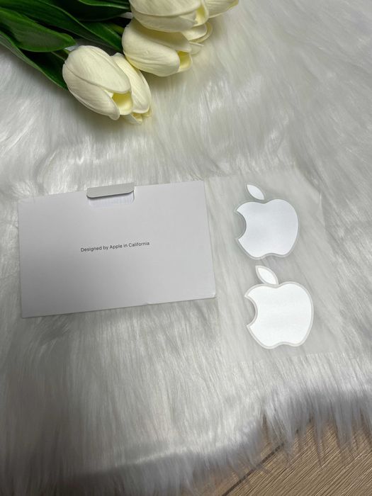 NOWE Oryginalne 2 szt naklejki jabłuszko Iphone z mcbook