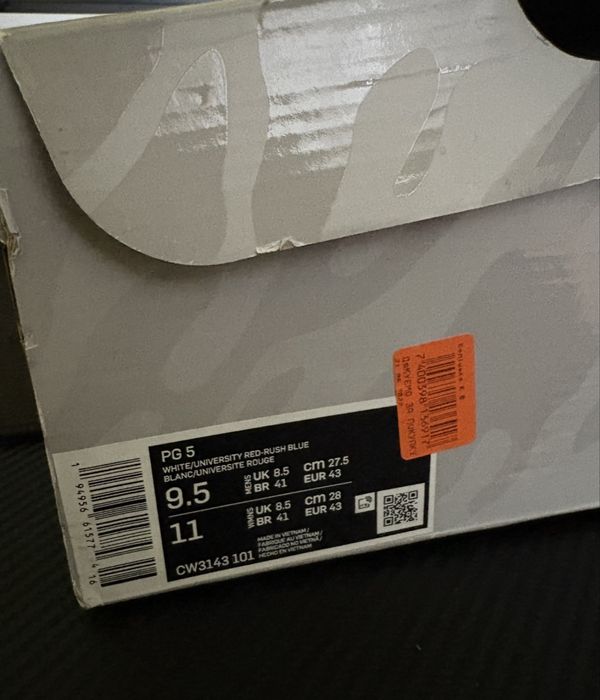 Кросівки баскетбольні Nike pg5 clippers white red blue 43 9.5 11