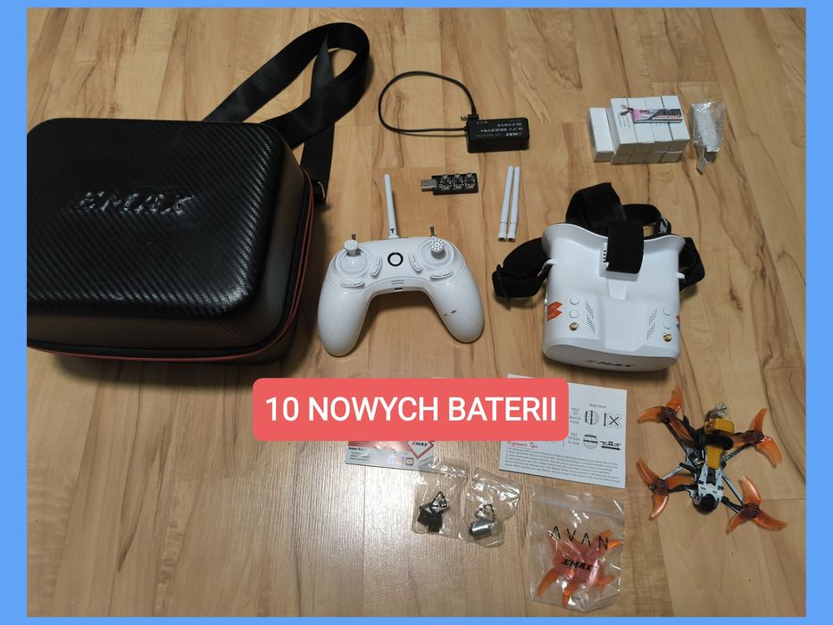 Emax Tinyhawk II Freestyle RTF Zestaw FPV wyścigowy gogle + 10 baterii