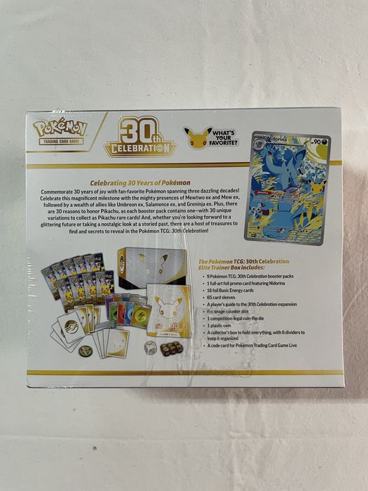 Pokémon 30th Celebration Elite Trainer Box (ETB) [Novo e selado/Envio grátis]