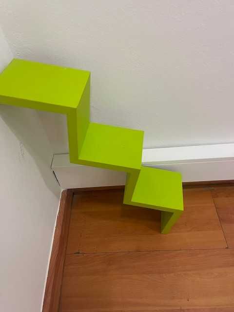 Conjunto de 3 prateleiras verdes