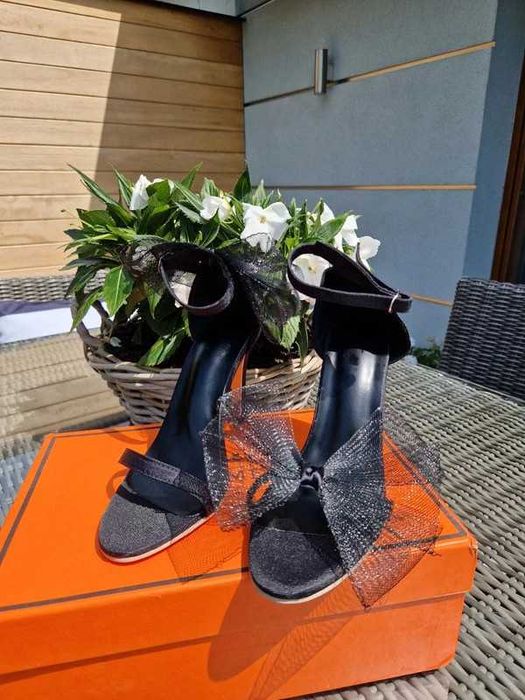Luxury Jimmy| sandały | kokardy | black | 38