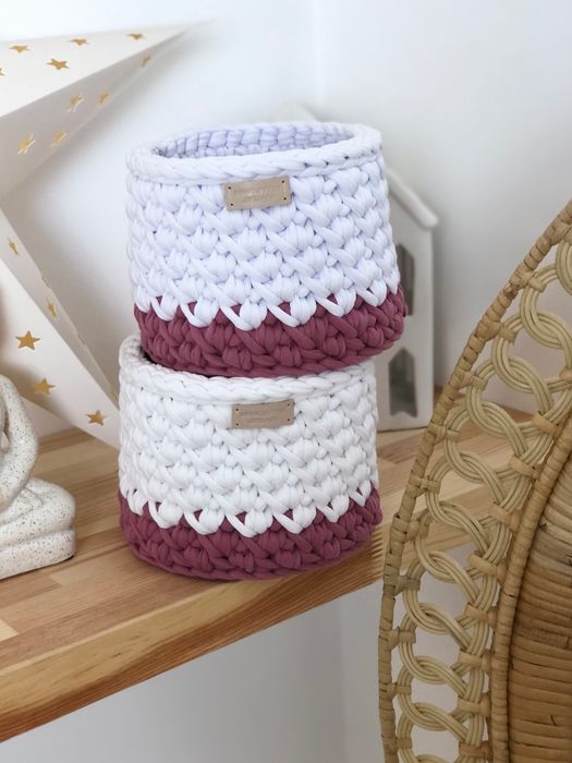 Корзинки из трикотажной пряжи