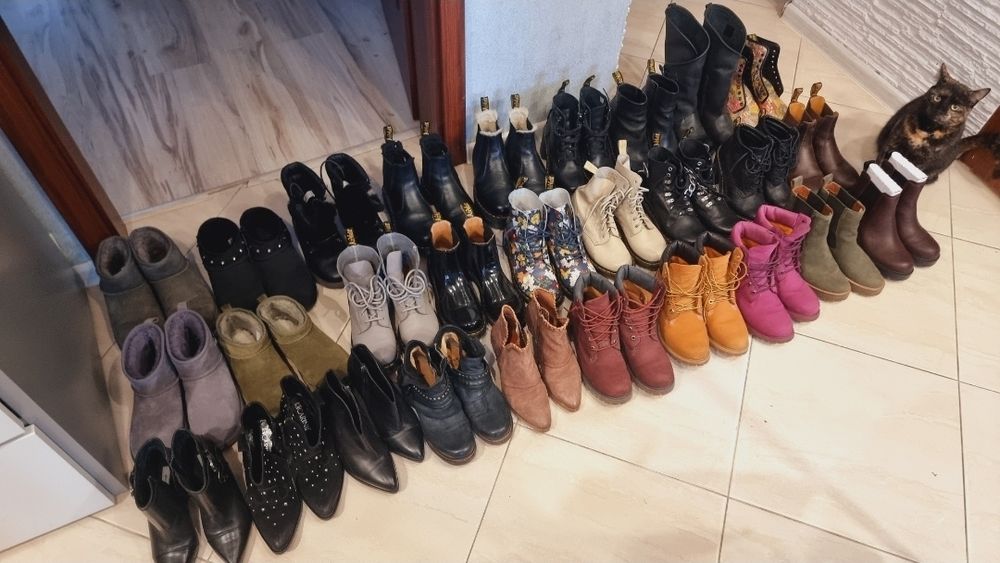 Nowe Shabbies Amsterdam jak UGG  r.38 skórzane, ocieplone śniegowce