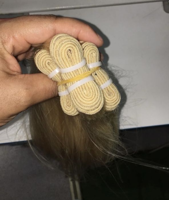Cabelo humano loiro 65cm