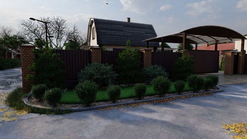 Ландшафтный дизайн/ Дизайн/ Визуализация/ 3Д проект/ озеленение/ 3D