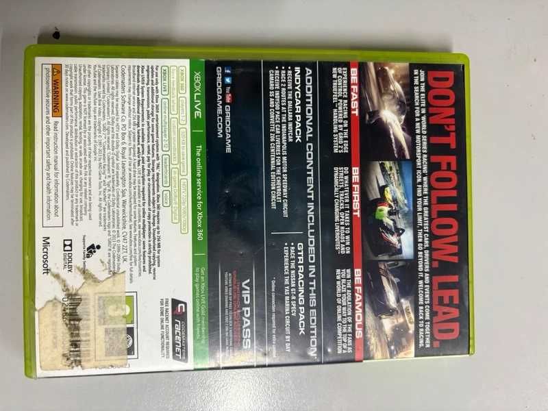 Xbox 360 grid 2 race day edition gra sprawna kompletna bez wad Xbox
