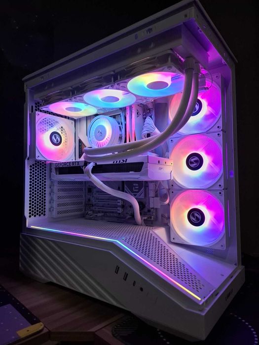 Ryzen 7 9800X3D | RTX 5080 | CAŁY BIAŁY | AKWARIUM | Komputer do