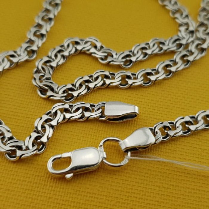 Хіт продаж! Чоловічий ланцюг срібло 925 і хретик комплект