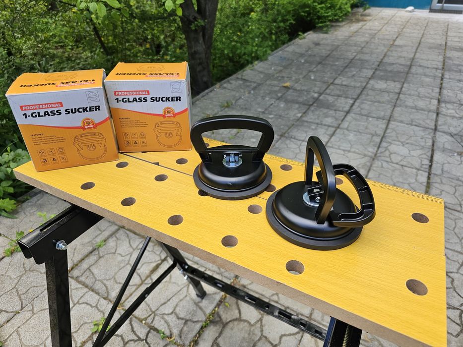 Присоска монтажная вакуумная Метал. На 40кг Мягка резина Широкая ручка