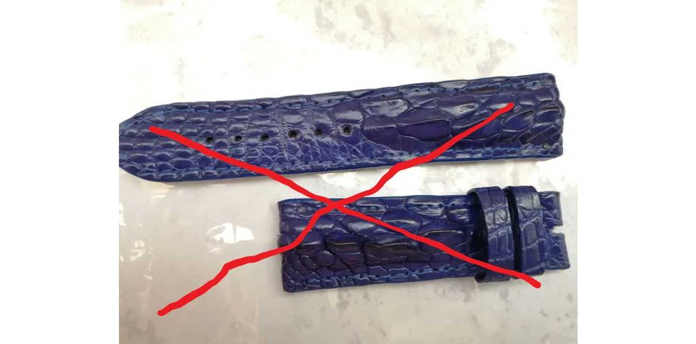 braceletes pele de crocodilo real para relógios de pulso 22m 100% novo