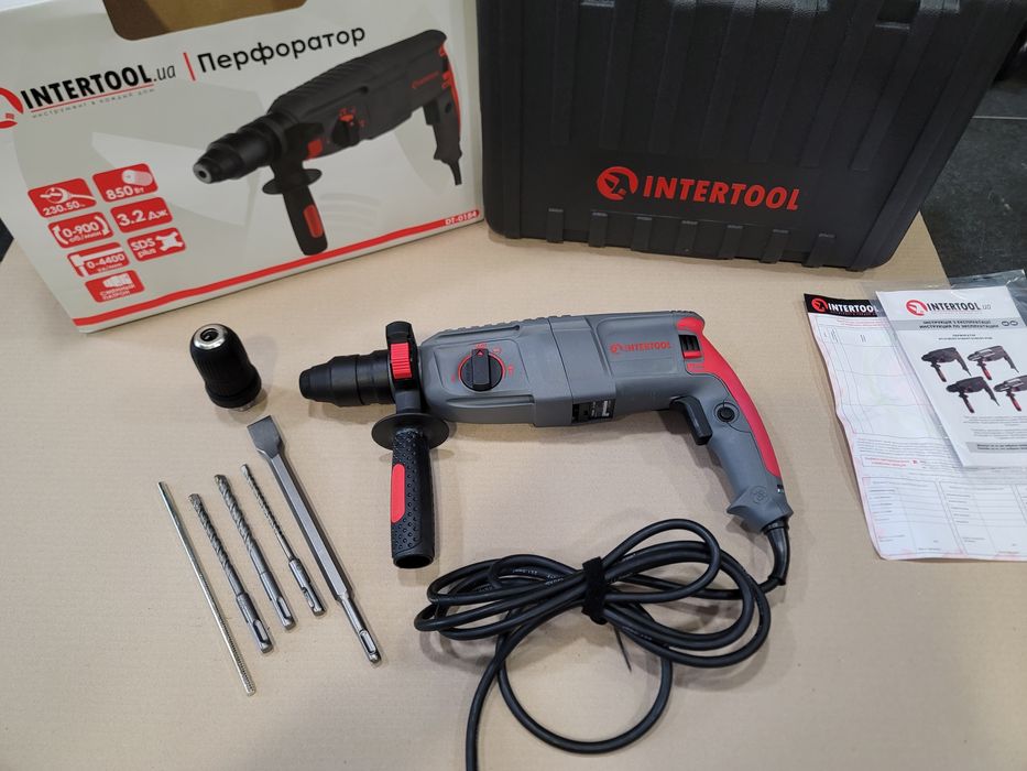 3,2Дж Перфоратор Intertool Съёмный патрон Гарантия Комплект