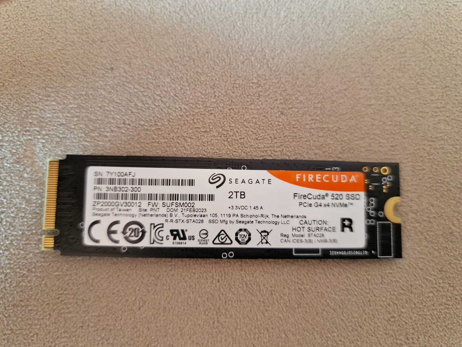 SSD 2TB NVMe PCIe 4.0 Seagate FireCuda 520 (PS5, Torre e Portatil)