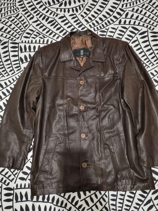 Casaco cabedal casa das peles castanho