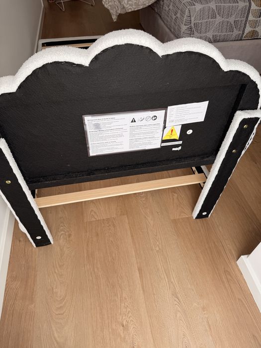 Cama criança nuvem com estrado e colchão viscoelastico 90x200cm