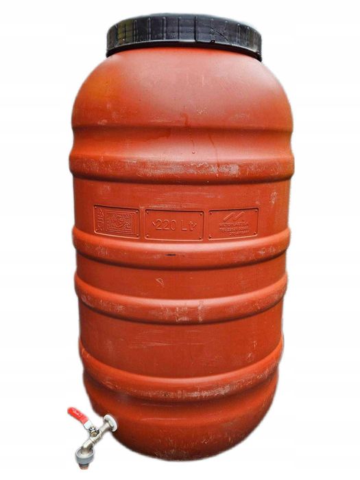 Beczka plastikowa z KRANEM beczki plastikowe 220 L