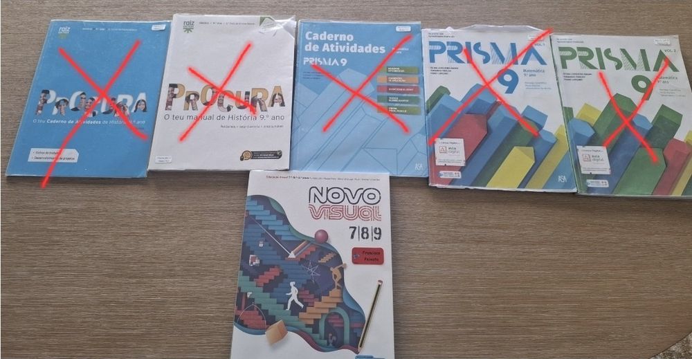 Livros Escolares Inglês e Educação Visual 9°Ano