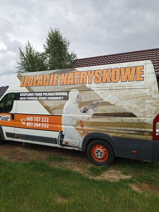 Izolacje natryskowe pianą PUR,ocieplenia.