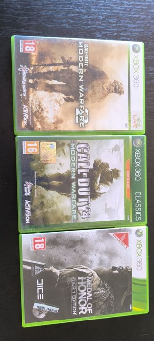 Call of duty modern warfare 2/Call of duty modern warfare 4/Medal of honor Xbox 360