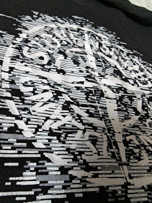 Stone Island Koszulka T-shirt Glitch Compass Logo Czarna L