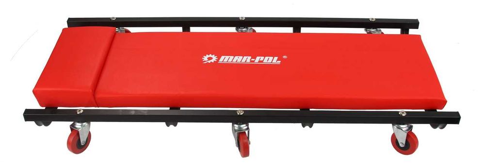 Leżanka warsztatowa LEŻAK WÓZEK 6-kołowa 36" CZERWONA WYTRZYMAŁA