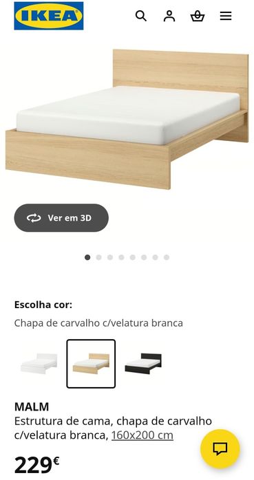 Cama MALM Ikea 160cm