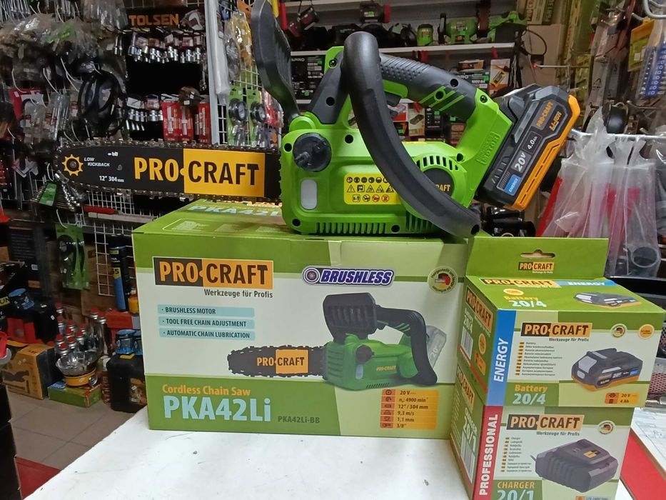 Пила акумуляторна PKA42Li(1АКБ 20/4А,зарядка в комплекті)