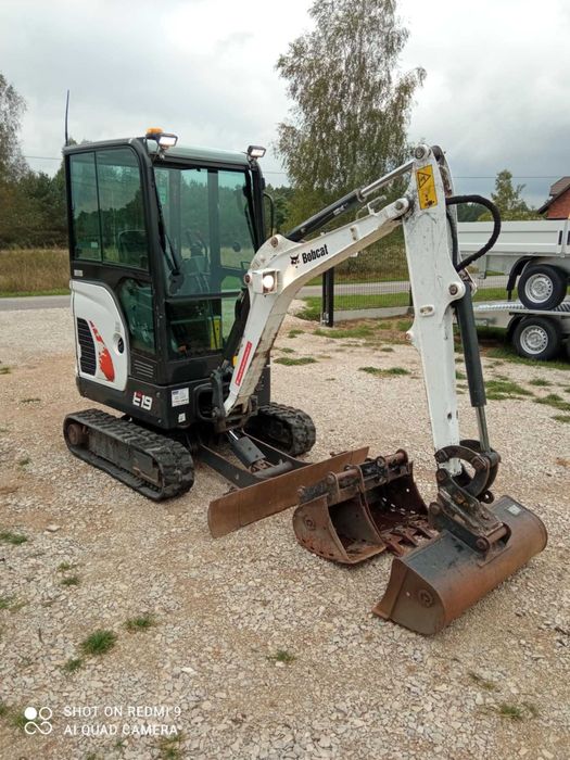BOBCAT E19 Minikoparka 3 łyżki Szybkozłącze 2023r FV ORYGINAŁ