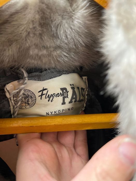 Натуральна хутряна шуба Pugare PÄLS (Швеція), сіра, довга