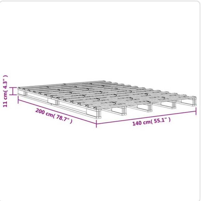 Cama paletes 140x200cms