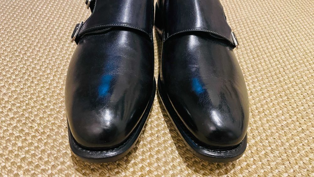 Novos sapatos masculinos com fivela dupla da Melvin & Hamilton