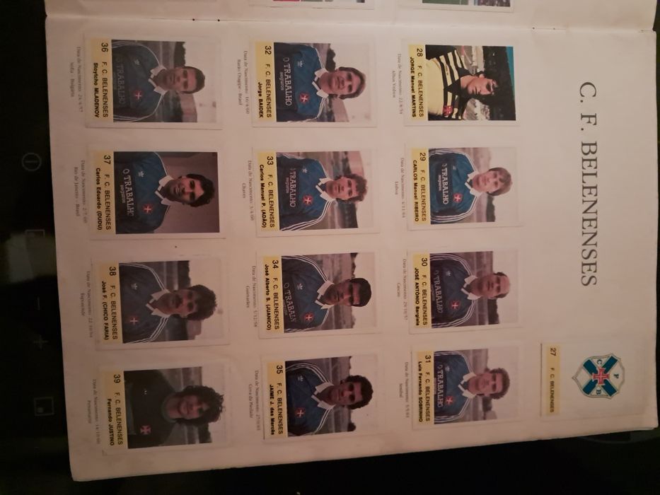 Cadernetas de cromos antigas de futebol