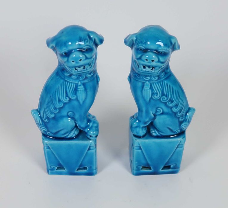 Par de Cães Foo pequenos China - 12 cm