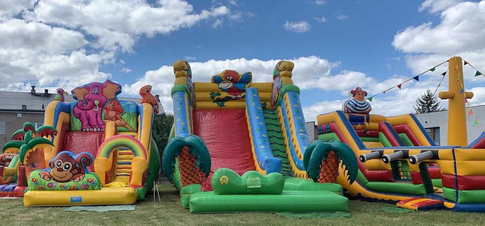 Dmuchańce zamki zjeżdżalnie karuzele kosmodrom eurobungee animacje