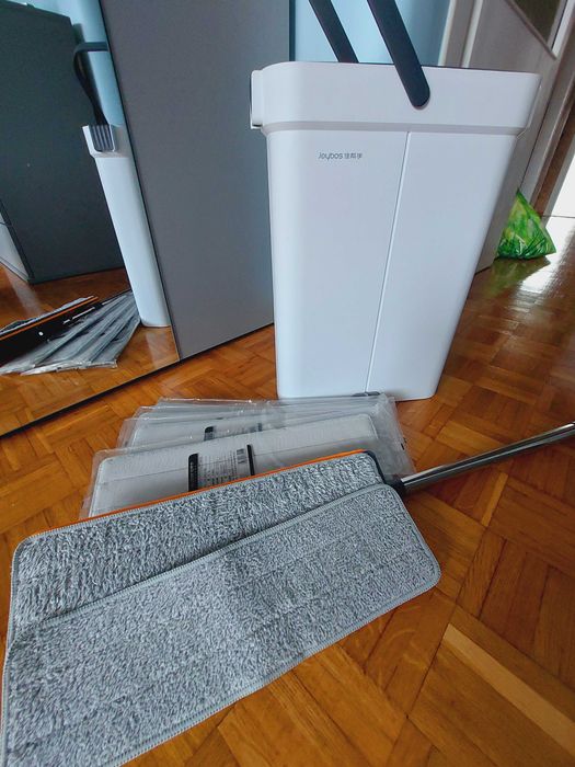 Mop dwa pojemniki na wodę, zestaw szmatek