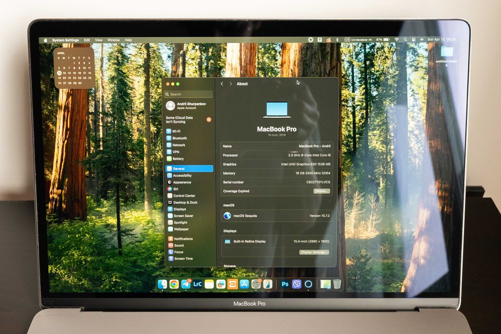 Apple Macbook Pro 15 дюймів i9 16gb 2019 MV912