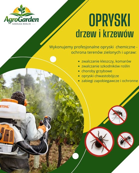 Opryski chemiczne na kleszcze, komary, muchy