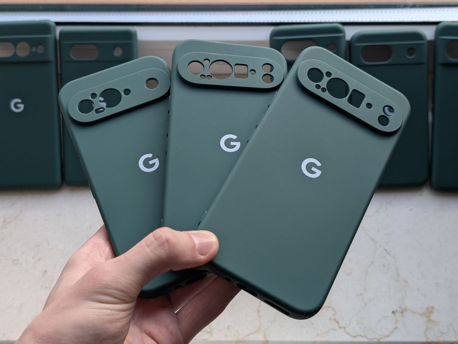 Чохол з ЛОГО GOOGLE з мікрофіброюдля Google Pixel Зелений