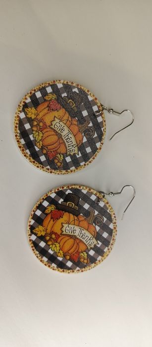 Kolczyki halloween dynia