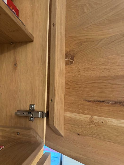Almi decor Szafka regał witryna prawdziwy Dąb lity