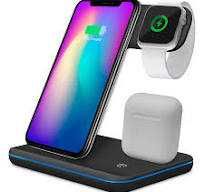 Ładowarka indukcyjna 3w1 telefon z Qi apple airpods watch