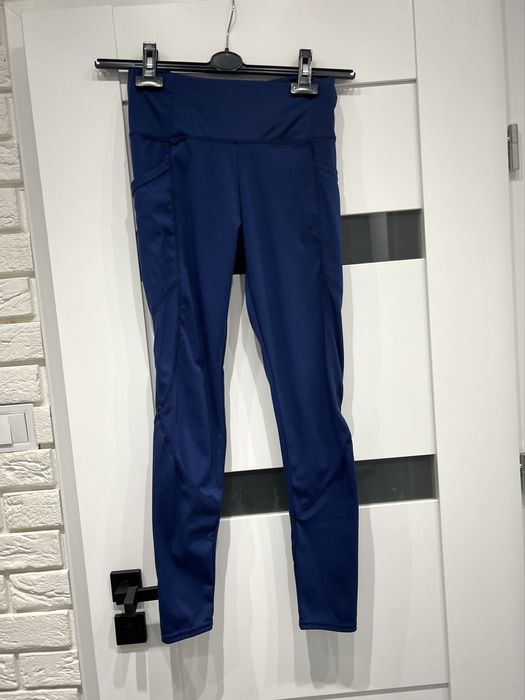 Granatowe legginsy sportowe S