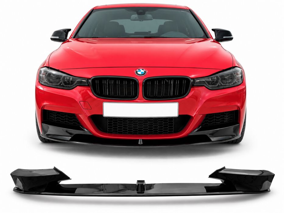 Splitter Spojler Zderzaka BMW F30 F31 M Paket Czarny Połysk 2012-2018