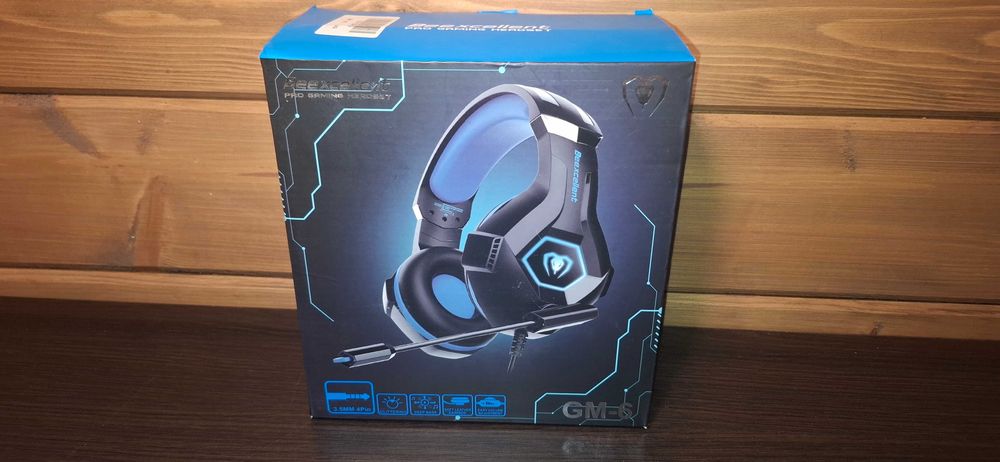 Słuchawki z Mikrofonem - BEEXCELLENT GM-6 - Czarno-Niebieskie