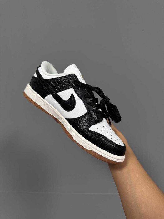 Кросівки Nike SB Dunk Black Croc premium | Кроссовки Найк жіночі чоловічі